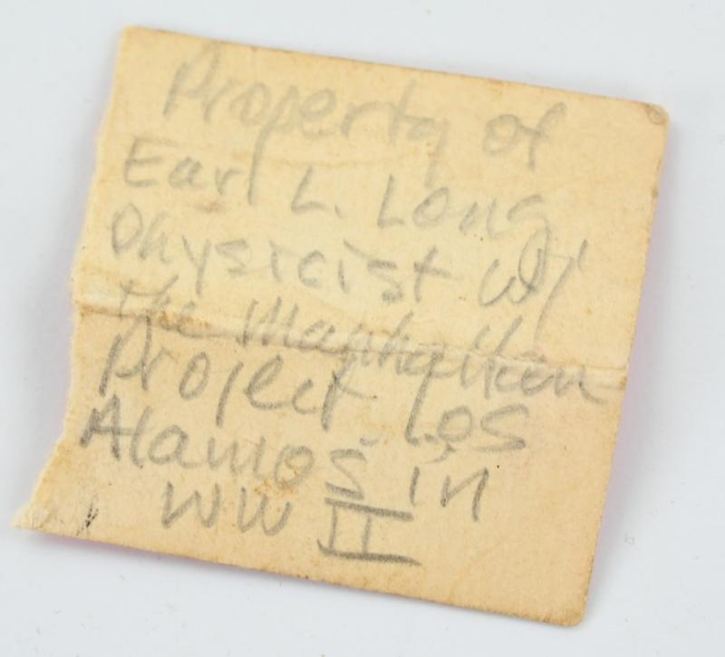 US Silde Ruler 'Earl L. Long' Manhattan Project