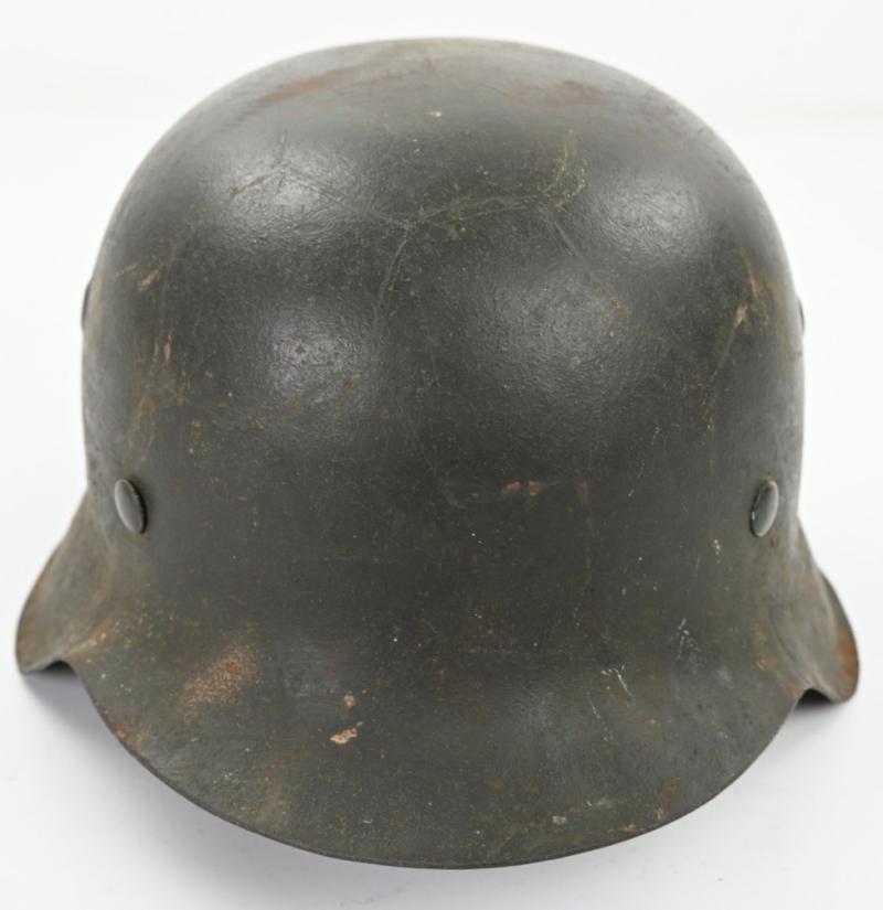 German WH M42 ND Combat Helmet Ex-Chickenwire