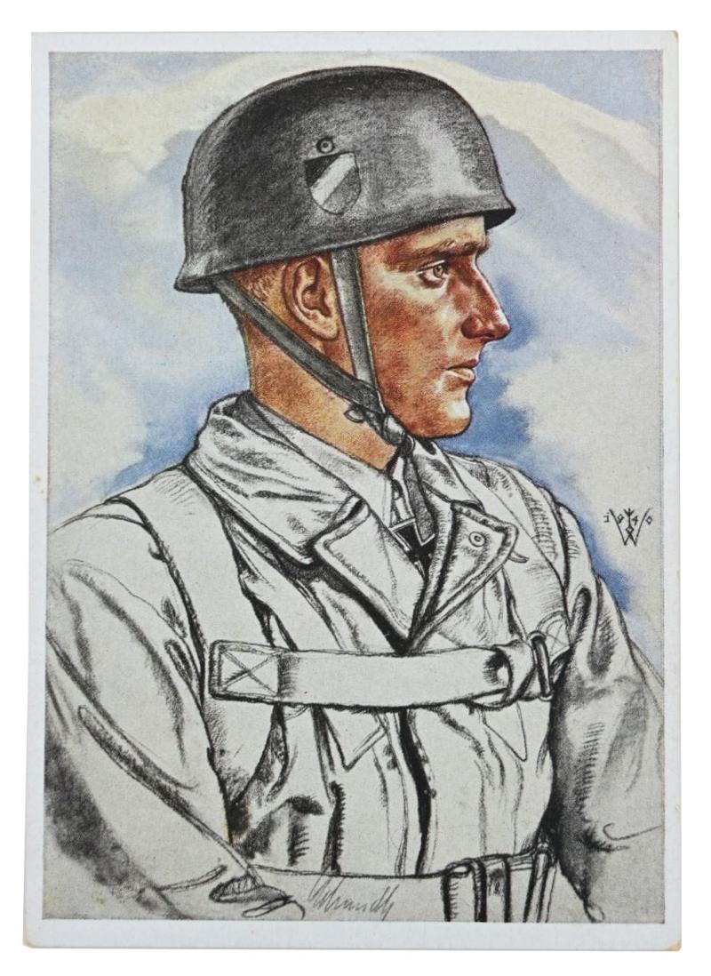 German Postcard of FSJ Oberleutnant Schmidt