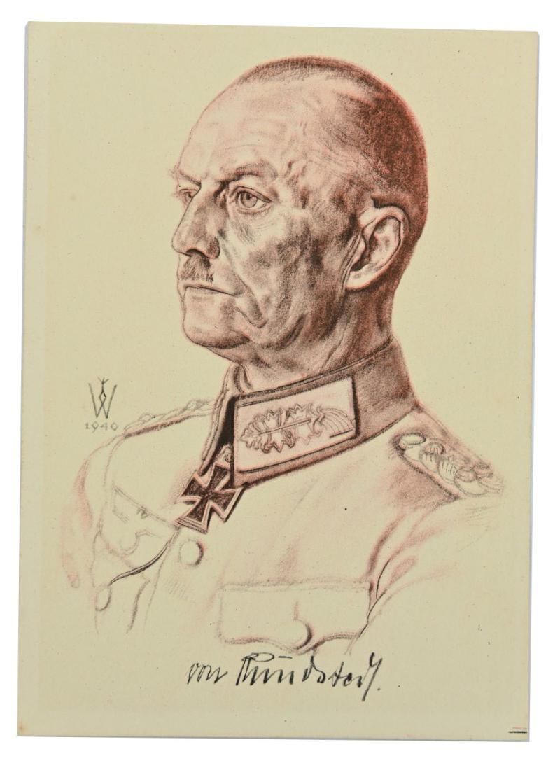 German WH Postcard 'Generaloberst von Rundstedt'
