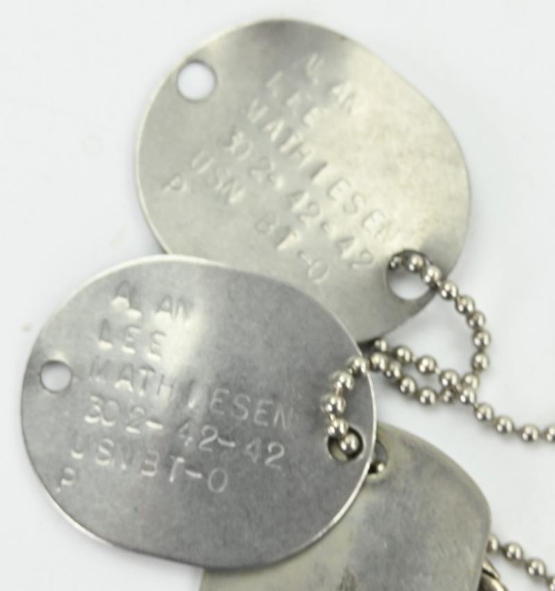 USN/USMC Dog-tag set 'Alan L. Mathiesen'