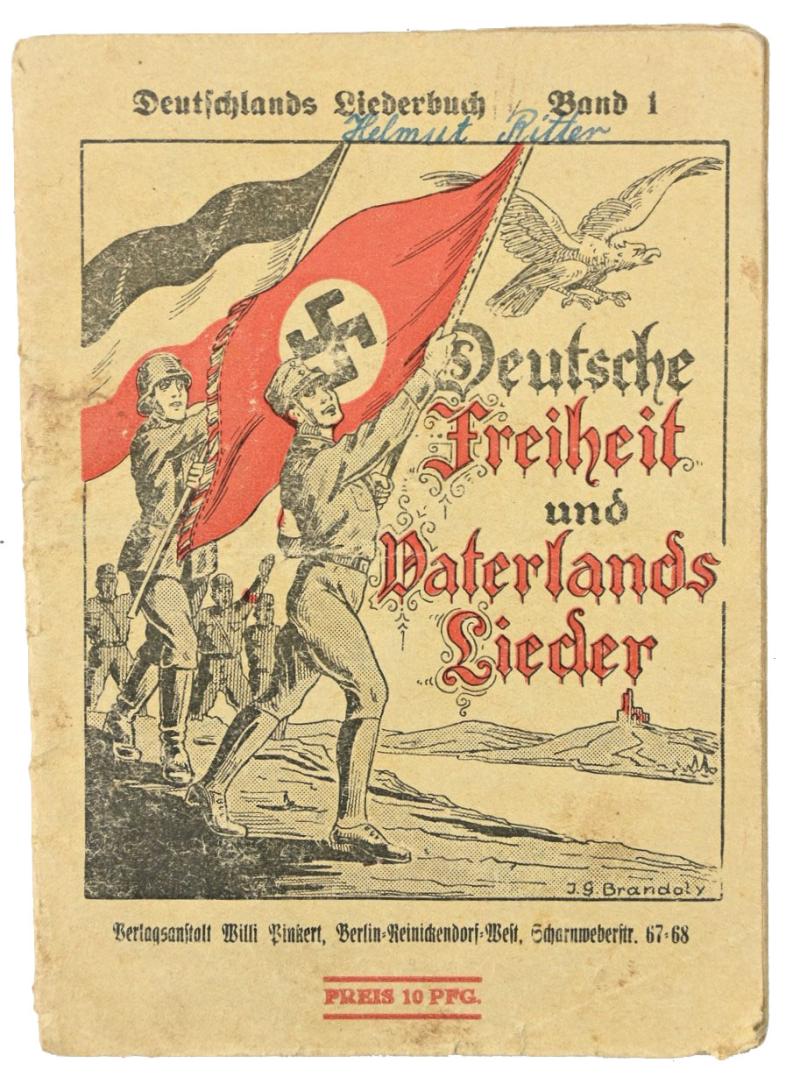 German SA Songbook 'Deutsche Freiheit und Vaterlands Lieder'