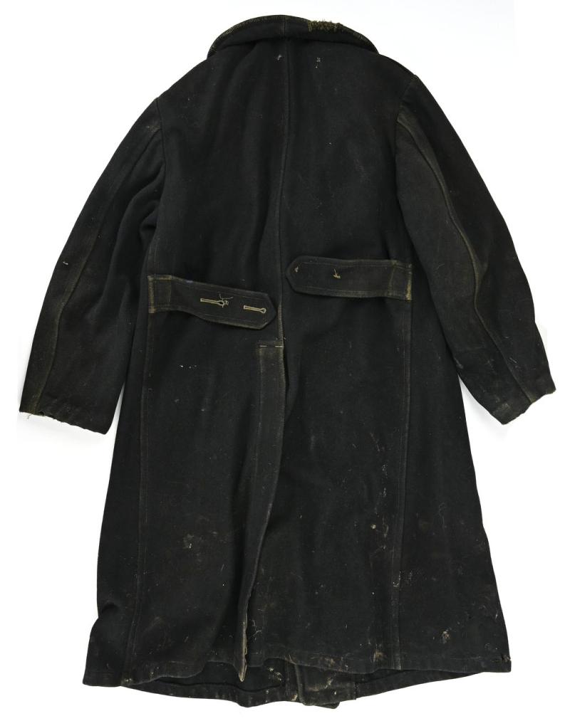 US WW2 EM Dyed Black Greatcoat