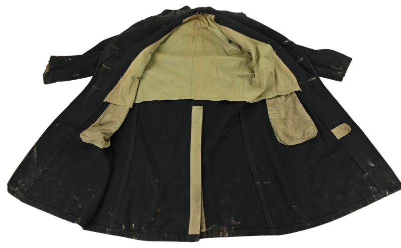 US WW2 EM Dyed Black Greatcoat