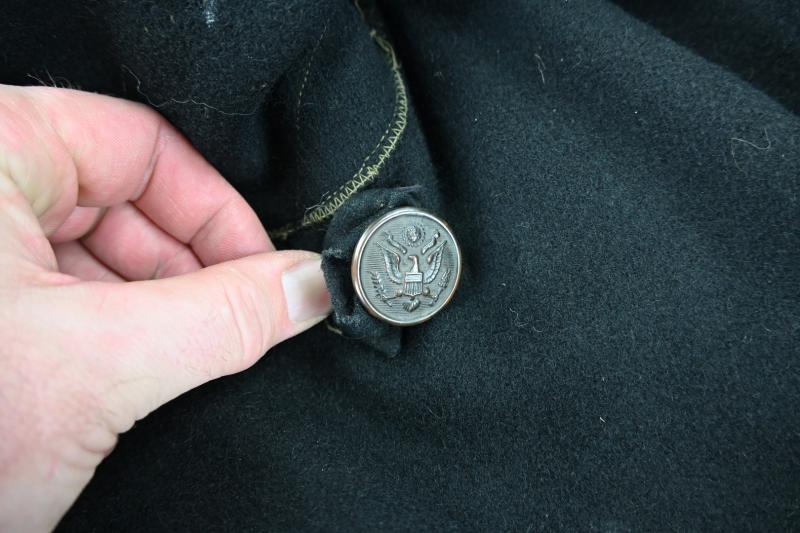 US WW2 EM Dyed Black Greatcoat