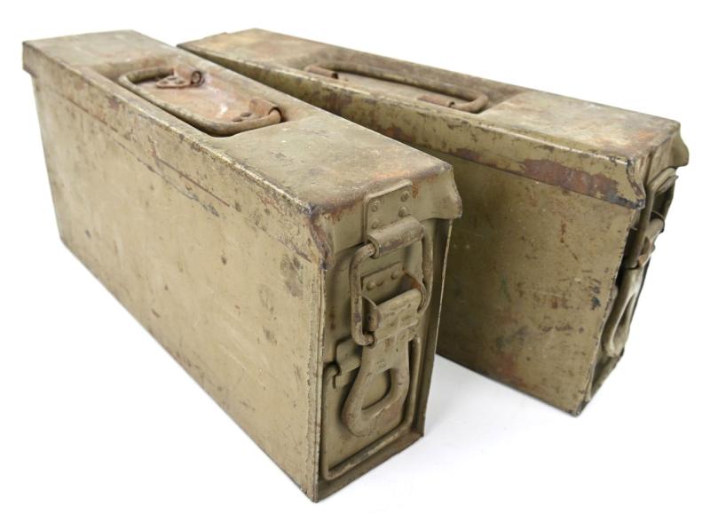 German WH MG 34/42 Camouflaged Ammo Box  Set