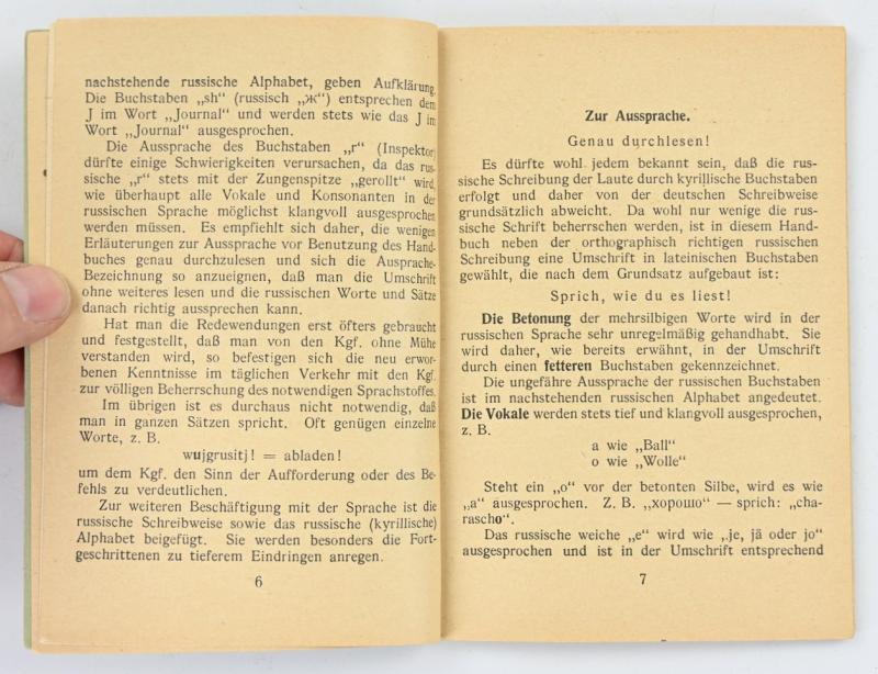 German WH Russian POW Translation Booklet Stalag XII C