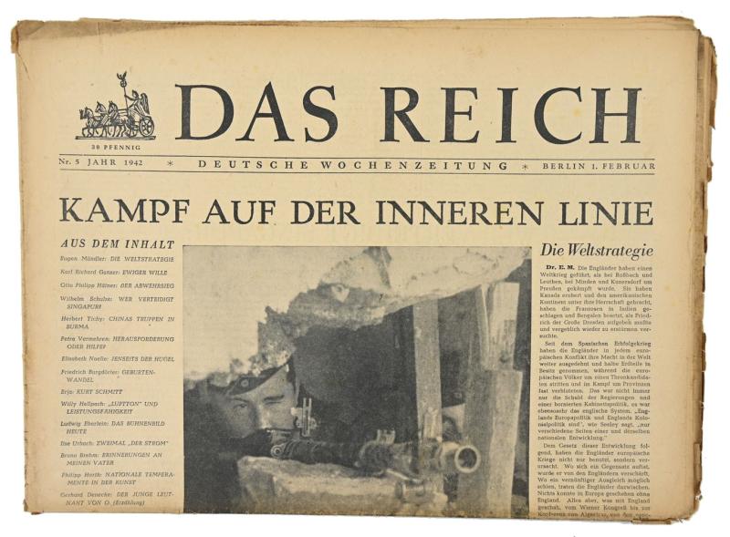 German Newspaper “Das Reich” 1 February 1942
