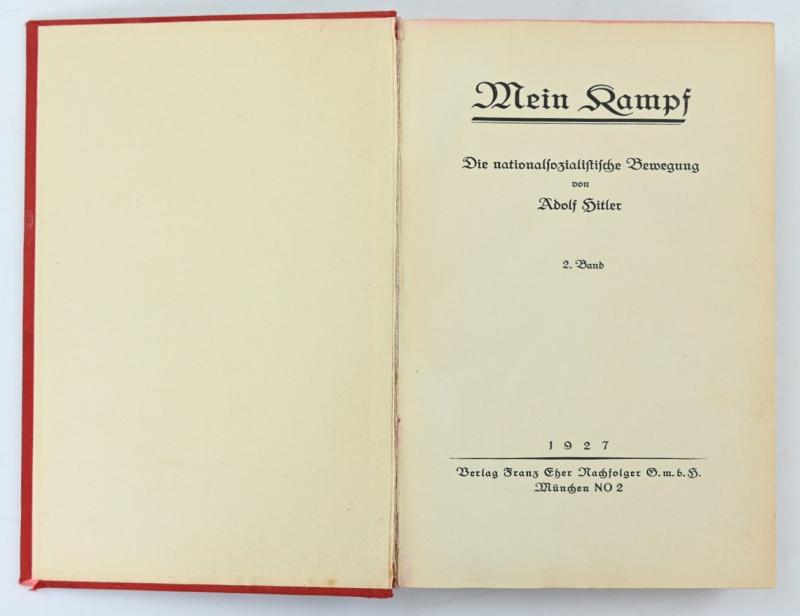 German Adolf Hitler 1927 Edition of 'Mein Kampf'