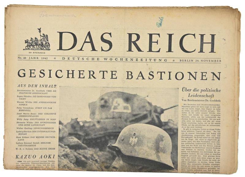 German Newspaper “Das Reich” November 1942