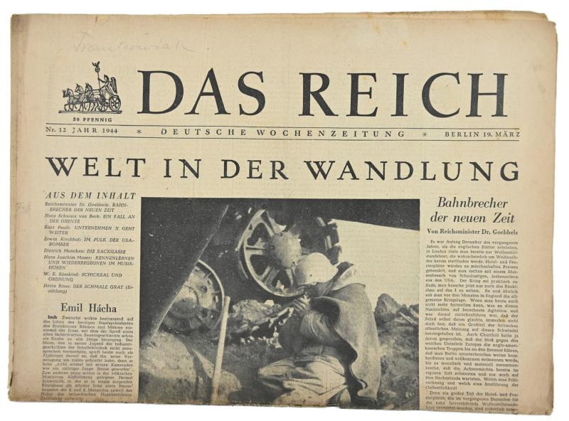 German Newspaper “Das Reich” March 1944