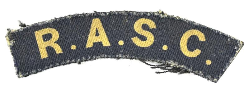 British WW2 RASC Shoulder Title