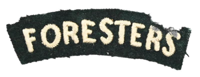 British WW2 Sherwood Foresters Cloth Shoulder Title
