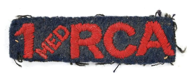 Canadian WW2 RCA Medium Shoulder Title