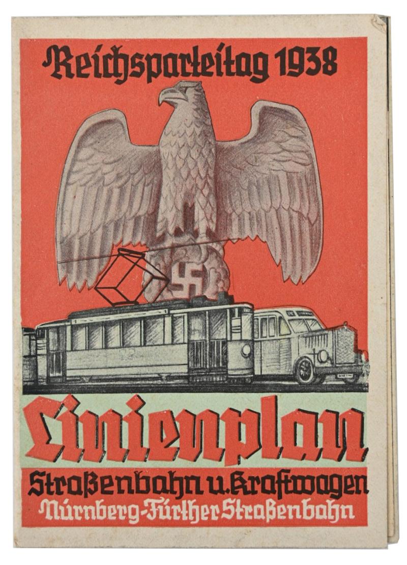 German Third Reich Travelmap of  the Reichsparteitag 1938