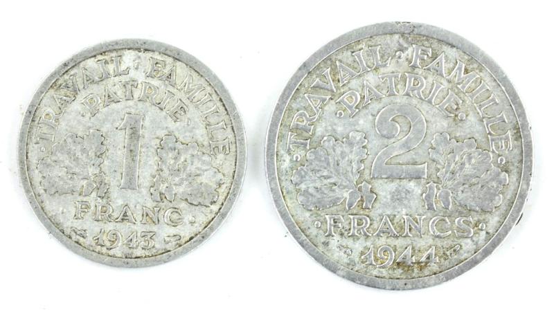 France WW2 Money Coins