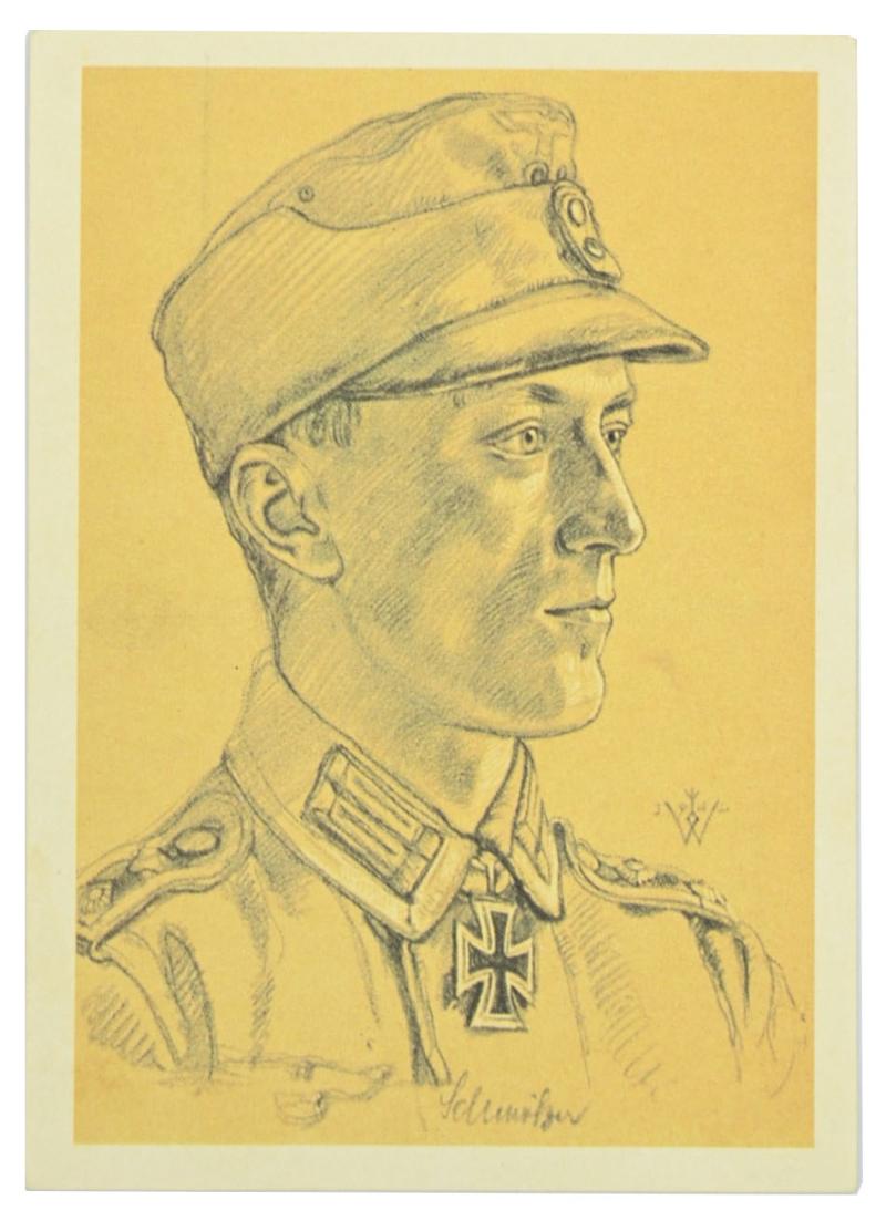 German WH GBJ Willrich Postcard 'Oberwachmeister Schmolzer'
