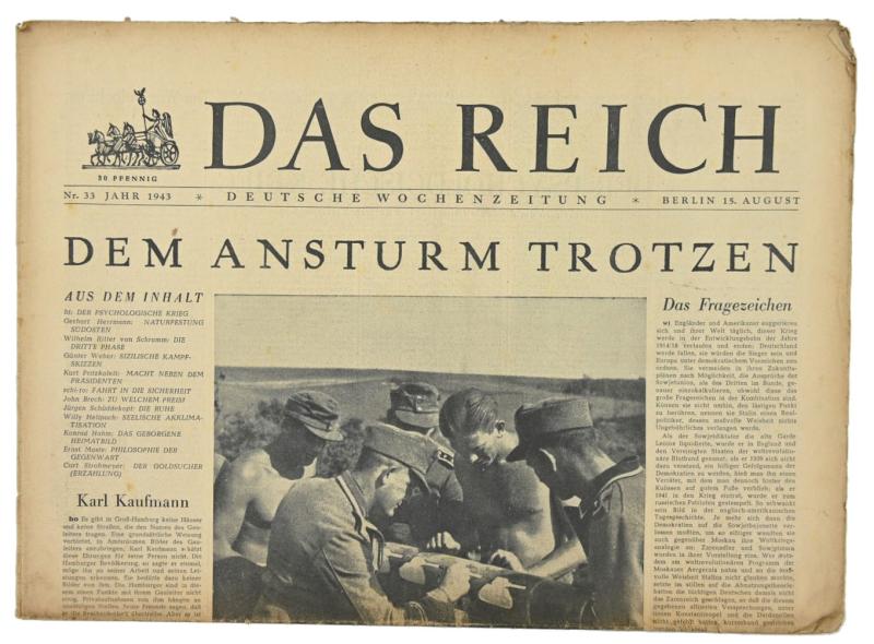 German Newspaper “Das Reich” August 1943