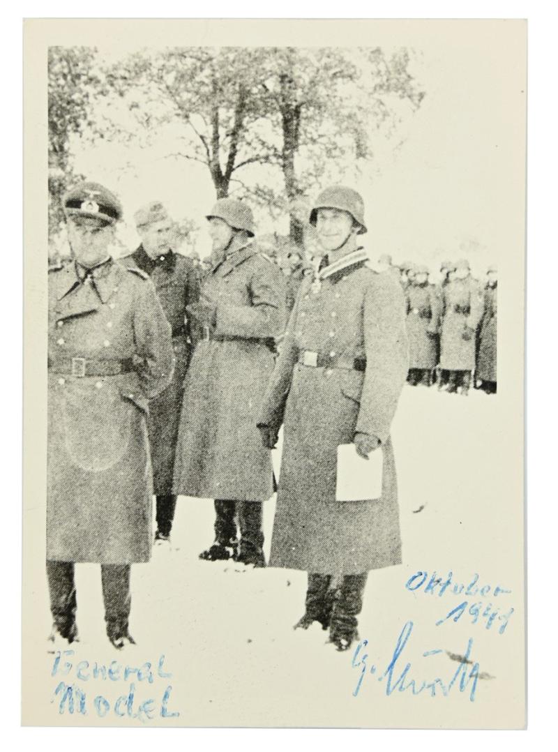 Signature of Wehrmacht Heer KC&OLC Recipient 'Georg Störck'