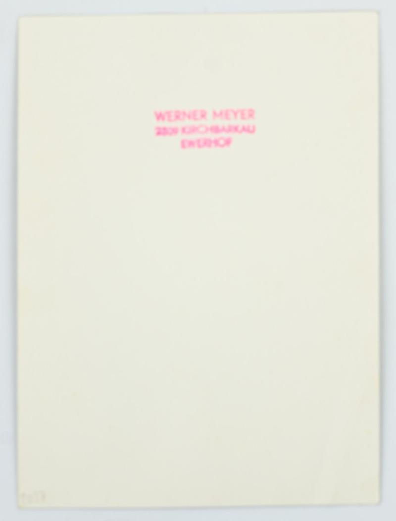 Signature of Waffen-SS Knight's Cross Recipient 'Werner Meyer'