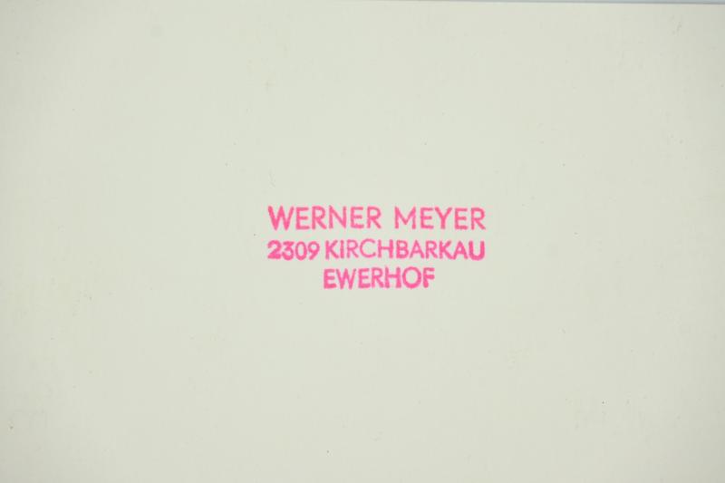 Signature of Waffen-SS Knight's Cross Recipient 'Werner Meyer'