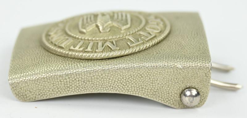 German WH Nickle-Silver Beltbuckle 'Left facing eagle'