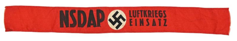 German NSDAP Member armband 'Luftkriegs Einsatz'