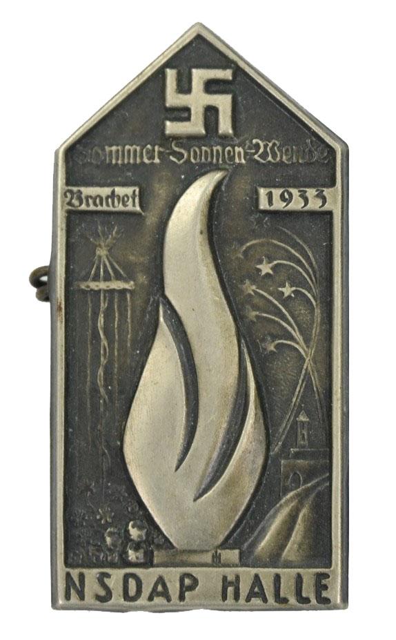 German NSDAP Halle Summer Solstice Badge 1933