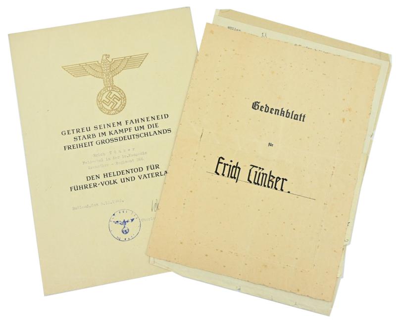 German WH Deatch Certificates and Documents G.R.266