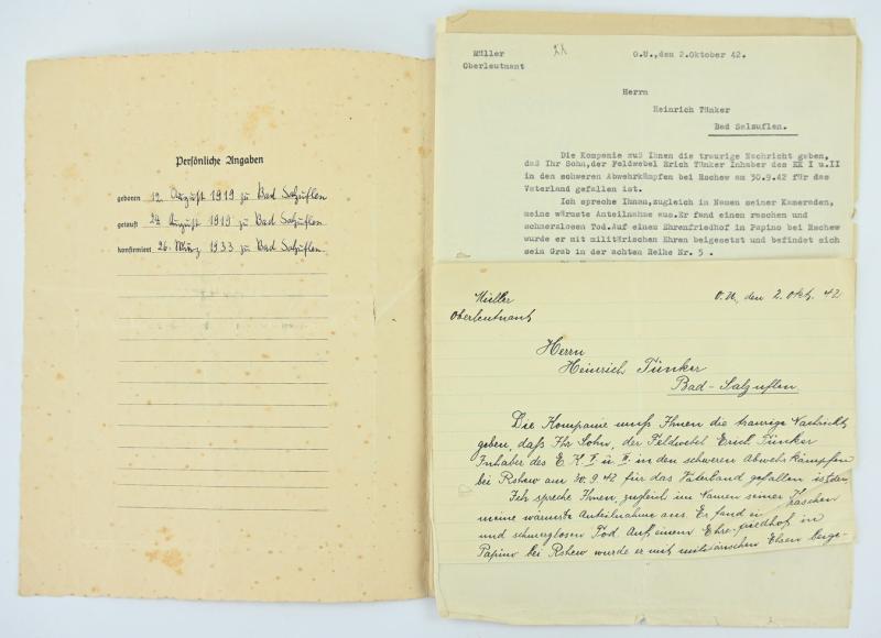 German WH Deatch Certificates and Documents G.R.266