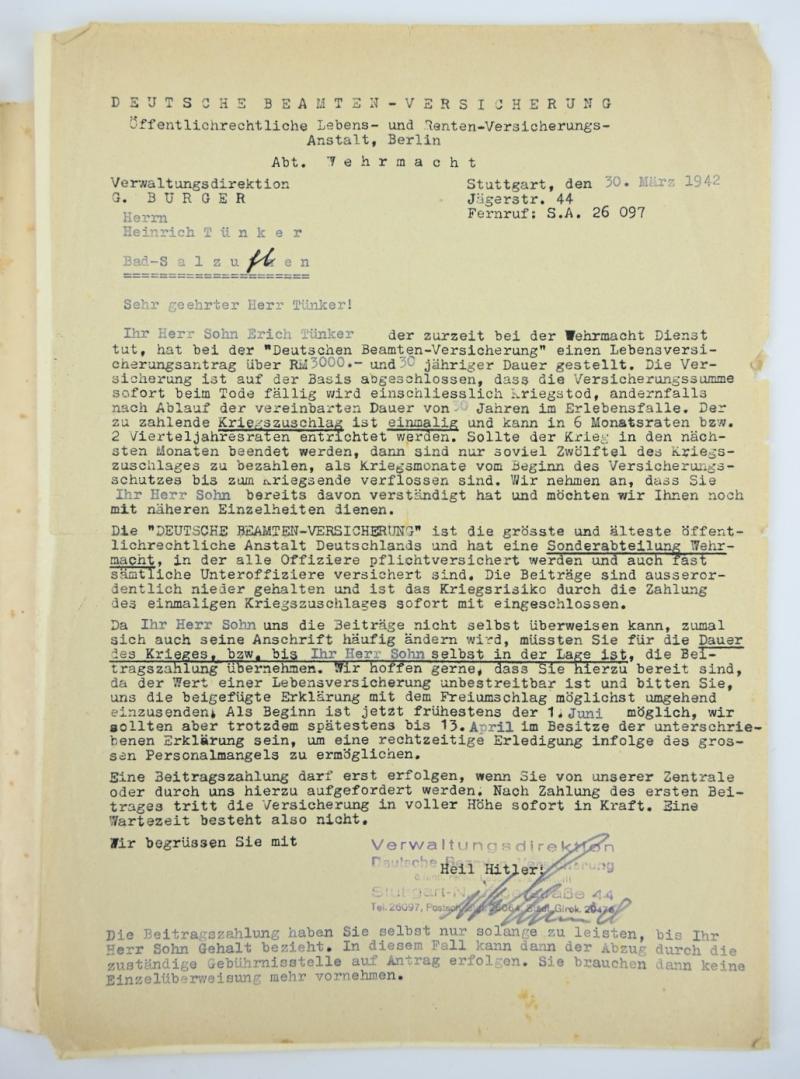 German WH Deatch Certificates and Documents G.R.266