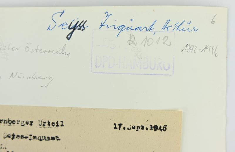 Allied Nuremberg War Trails Picture 'Arthur Seyss-Inquart'