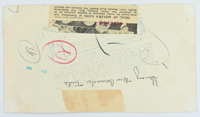 Allied Nuremberg War Trails Press Photo 'Nazi Leaders'