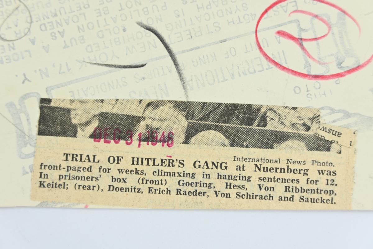 Allied Nuremberg War Trails Press Photo 'Nazi Leaders'
