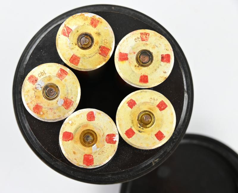 German WH Flare Gun Shell Container with Flare Shells