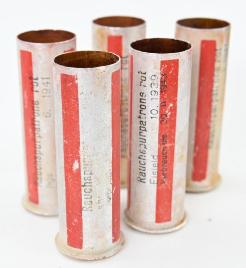 German WH Flare Gun Shell Container with Flare Shells