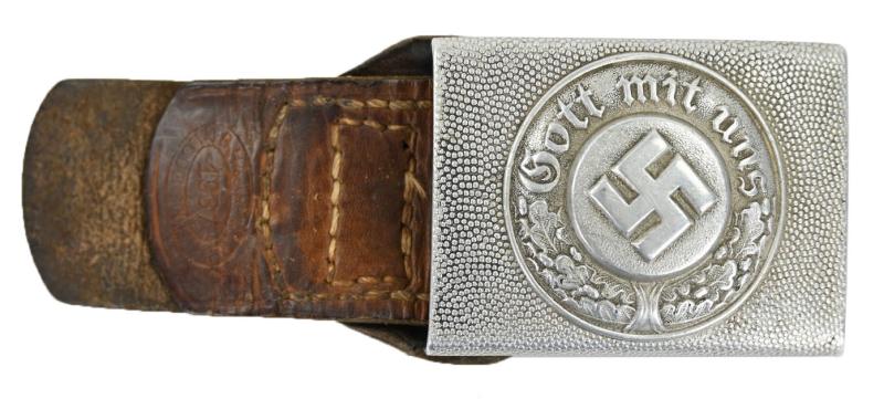 German Police Belt Buckle with Leather Tab 1937