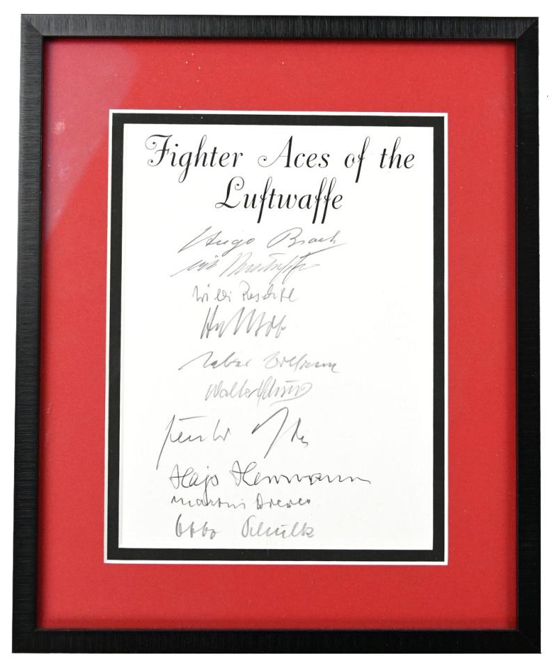 German LW Flight Aces Signatures