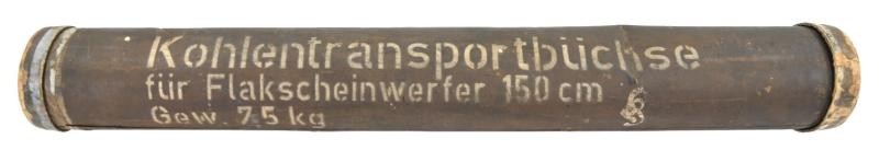 German Luftwaffe anti-aircraft searchlight coals in box