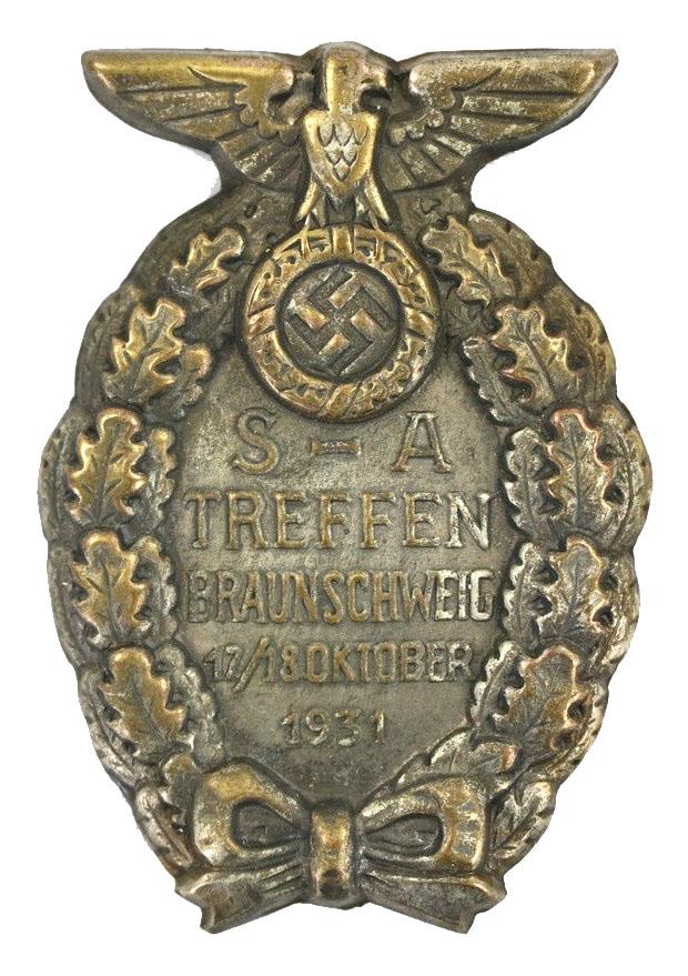 German SA Treffen Braunschweig 1931 Rally Badge