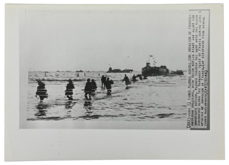 US WW2 D-Day Press Photo 6 June 1944