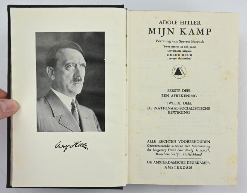 Dutch Adolf Hitler Mein Kampf (Mijn Kamp) Book
