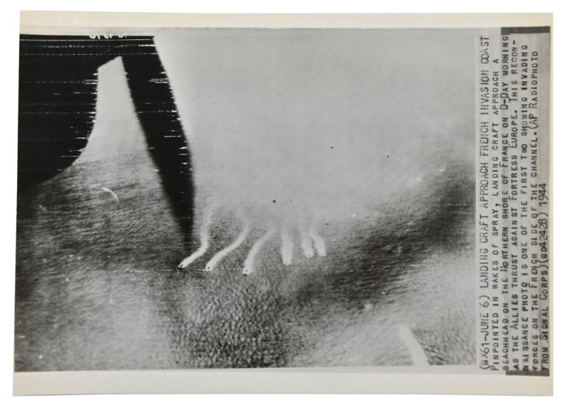 US WW2 D-Day Radio Photo 6 June 1944