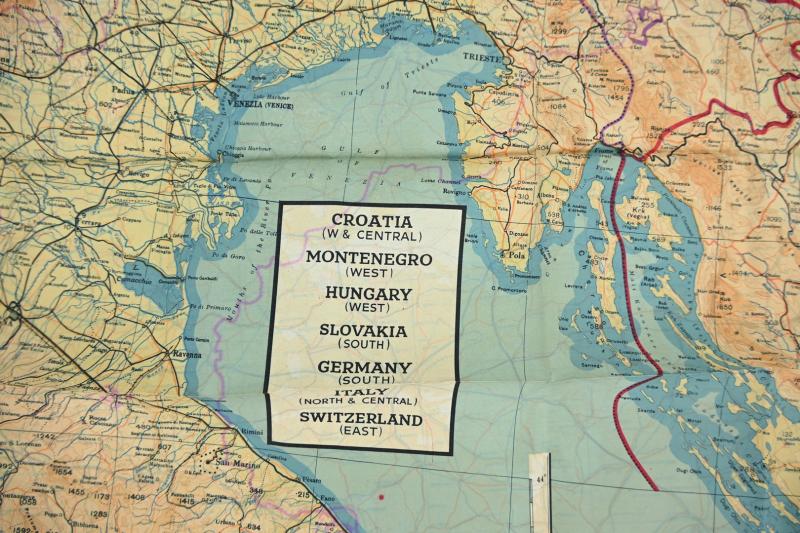 USAAF WW2 Pilot Escape Map 43E/F