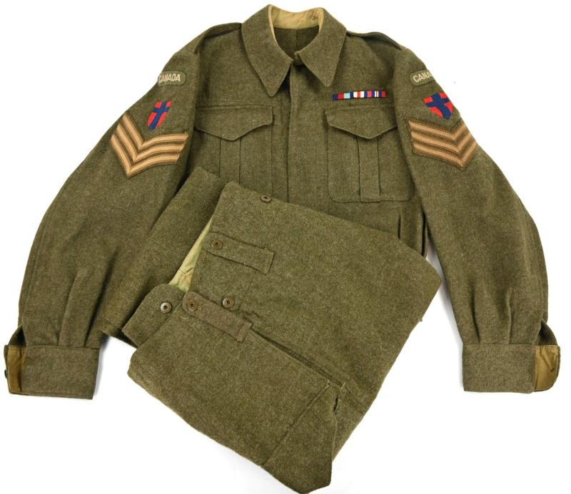 Canadian WW2 NCO Battle Dress Set 21st Army Group