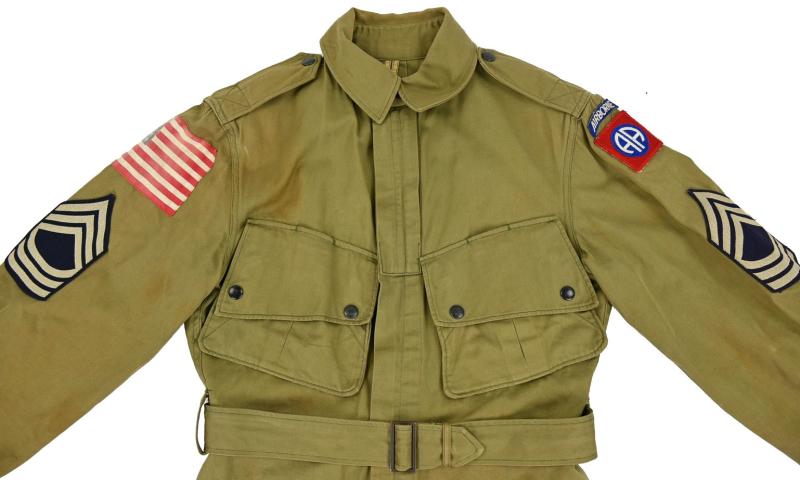 US WW2 82nd Airborne M42 Jumpjacket with Armflag