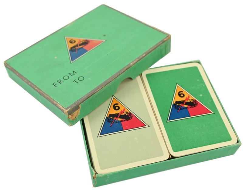 US WW2 6th Armoured Division Playing Cards