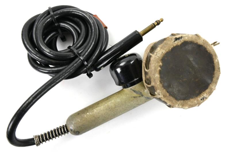 USAAF WW2 T-17 Lollipop Type Aircraft Microphone Headset
