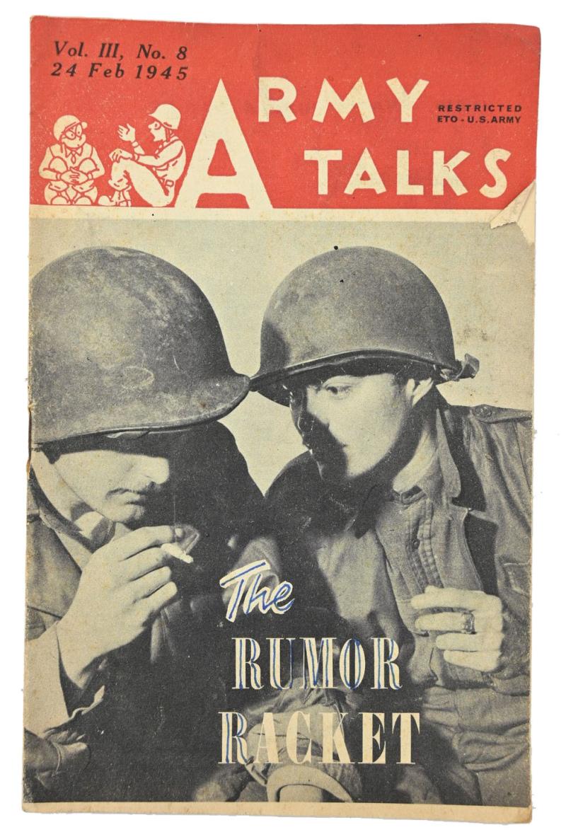 US WW2 Army Talks Booklet Feb.24, 1945