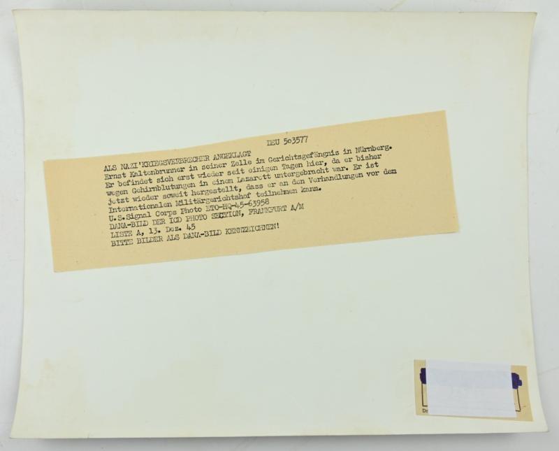 Allied Nuremberg War Trails Picture 'Ernst Kaltenbrunner'